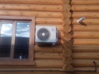 Монтаж наружного блока кондиционера на деревянный дом 151